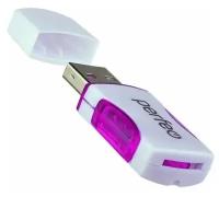 Картридер Perfeo Micro SD, (PF-VI-R024 Purple) белый/фиолетовый