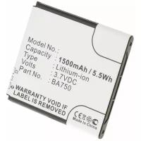 Аккумулятор iBatt iB-U2-M346 1500mAh для Sony Ericsson Xperia Acro SO-02C, Anzu, IS11S, LT18A, peria X12, Xperia Acro IS11S