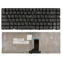 Клавиатура для ноутбука Asus A42JV, русская, черная с черной рамкой