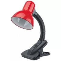 Лампа офисная Navigator NDF-C011, E27, 60 Вт, цвет арматуры: черный, цвет плафона/абажура: красный