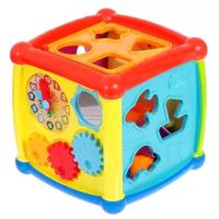 Развивающая игрушка Zabiaka Умный кубик (SL-02975), красный/желтый/голубой/зеленый