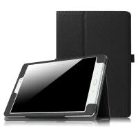 Чехол-обложка MyPads с подставкой для Samsung Galaxy Tab A 9.7 SM-T550/T555 черный из искусственной кожи
