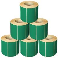 Термоэтикетки ЭКО 58х30мм зеленые, 700 шт. в рулоне (6 шт в упаковке)