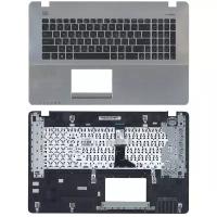 Клавиатура для ноутбука ASUS X751LNчерная c серебристым топкейсом