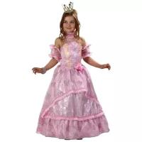 Костюм Золушка- Принцесса (розовая) детский Батик 38 (146 см) (платье, корона)