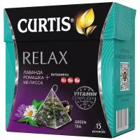 Чай зеленый Curtis Relax в пирамидках, 62 г, 15 пак