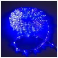 LED шнур 10 мм, круглый, 10 м, чейзинг, 2W-LED/м-24-220V, с контр. 8р, СИНИЙ 1589827