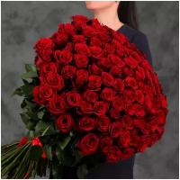 101 красная роза 100 см