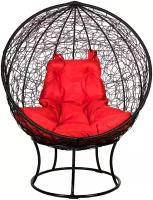 Кресло из ротанга Orbis Красная подушка