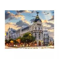 Холст с красками "Рисование по номерам. Мадрид в сумерках", 17х22 см