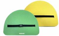 Сидушка Isolon для туризма и отдыха, полукруглая двухцветная, с карабином, 280х380х8 мм зеленая/желтая