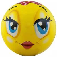 Мяч детский Funny Faces арт.DS-PP 205 12 см, желтый