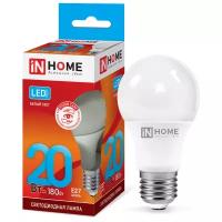 Лампа светодиодная IN HOME LED-A60-VC (4690612020303), E27, A60, 20 Вт, 4000 К