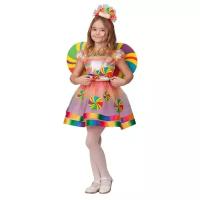 Карнавальный костюм для детей Батик Конфетка разноцветная детский, 26 (104 см)