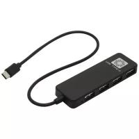USB-Хаб 4-port USB2.0 Hub 5bites HB24C-210BK Черный