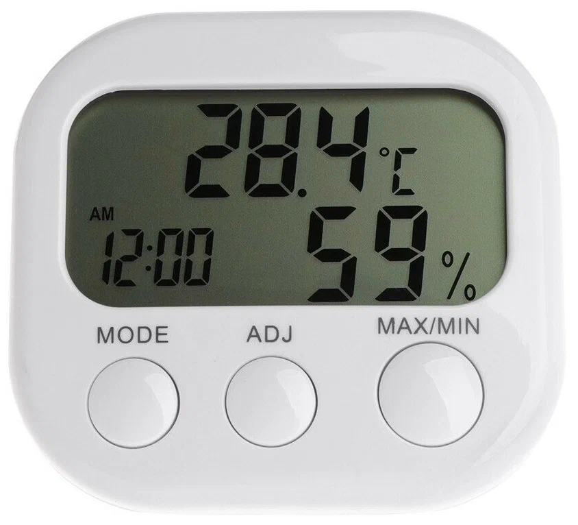Цифровой термометр с измерителем влажности техметр HF20 (Белый)