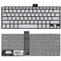 Клавиатура для ноутбука Asus TP300LD серебристая без рамки