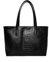 Женская кожаная сумка Elborso. Шопер SOFIA из натуральной кожи. Черный. E21-75