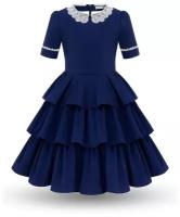 Платье Alisia Fiori Сью Sc синий, размер 122-128