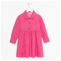 Платье детское KAFTAN "Velvet", р. 34 (122-128), ярко-розовый 7598373