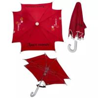 Детский зонт трость / Маленький кукольный зонтик / Квадратный купол