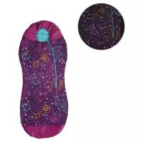 Спальный мешок, детский AceCamp со светонакопительным рисунком Purple/Кокон, 3979