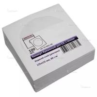 Конверты Mirex для CD/DVD дисков белый, бумажный с окошком (упаковка 100 шт (37704-00000113)