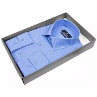 Рубашка Poggino 5009-71 цвет голубой размер 46 RU / S (37-38 cm
