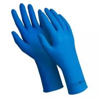 Перчатки защитные латексные Manipula "Эксперт Ультра" КЩС, синие, размер 8 (M), 25 пар (DG-042)