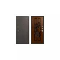 Дверь входная (стальная, металлическая) Лекс 1А с панелью 27 "Винорит Golden с черной патиной