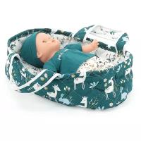 Petitcollin 28 cm / 11'' doll moses basket (Кроватка для кукол Петитколлин с ланями до 28 см)