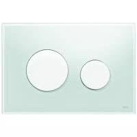 Кнопка смыва Tece Loop 9240651 зеленое стекло, кнопка белая