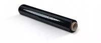 Стрейч Пленка Черная, хорошее растяжение, сверхпрочная, 500 мм, 23 микрон, 1,0 кг спч1бр