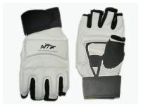 Перчатки спортивные/ перчатки для тхеквондо/ перчатки для единоборств. Размер S. Цвет: бело-черный