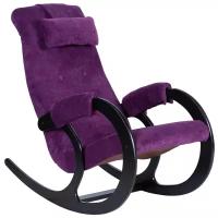 Кресло-качалка AVK Блюз, 60 x 100 см, обивка: ткань, цвет: purple velour/венге