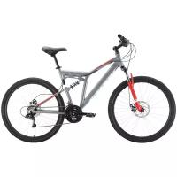 Велосипед Stark'22 Jumper FS 27.1 D серый/красный 18"