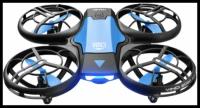 Квадрокоптер V8 дрон 4K, HD, WIFI, FPV, 3 батареи, синий с черным