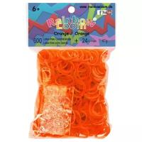 Резинки для плетения браслетов Rainbow Loom Оранжевые, Orange (B0018)
