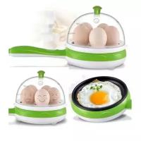 Многофункциональная Яйцеварка на 7 яиц / сковородка для жарки яиц Цвет: зеленый