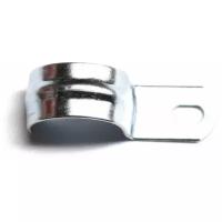 Скоба металлическая диаметр 19-20 мм однолапковая оцинкованная (10 штук)