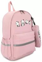 Подростковый рюкзак «Панды New» 444 Pink