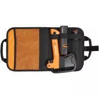 Туристический топор FISKARS Х5 + нож общего назначения + точилка в сумке черный/оранжевый