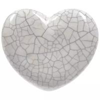 BLUMEN HAUS Ручка керамическая для мебели "Сердце", цвет белый /300/6