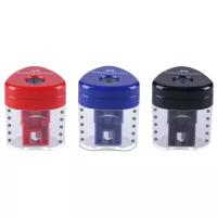 Faber-Castell Точилка Grip Auto Mini, 24 шт. синий/красный/черный