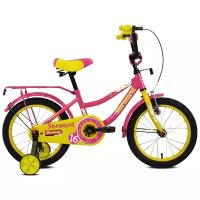Велосипед FORWARD FUNKY 16 (16" 1 ск.) 2020-2021, фиолетовый/желтый, 1BKW1K1C1036