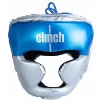 Шлем боксерский Clinch Kids серебристо-синий (размер XS)