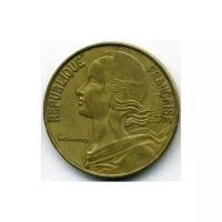 (1990) Монета Франция 1990 год 20 сантимов "Марианна" Бронза VF