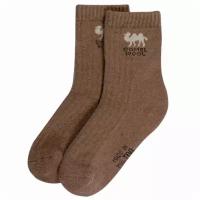 Детские носки из 100% шерсти верблюда (Монголка) рыжие, размер 1 (10-12)