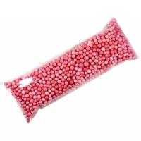 Пенопласт в шариках, тёмно-розовый, 6-8 мм, 10 гр, наполнитель для подарков, шаров и слаймов