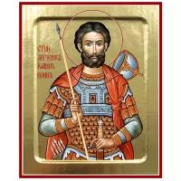 Икона мученика Иоанна Воина, 12.5х16 см
